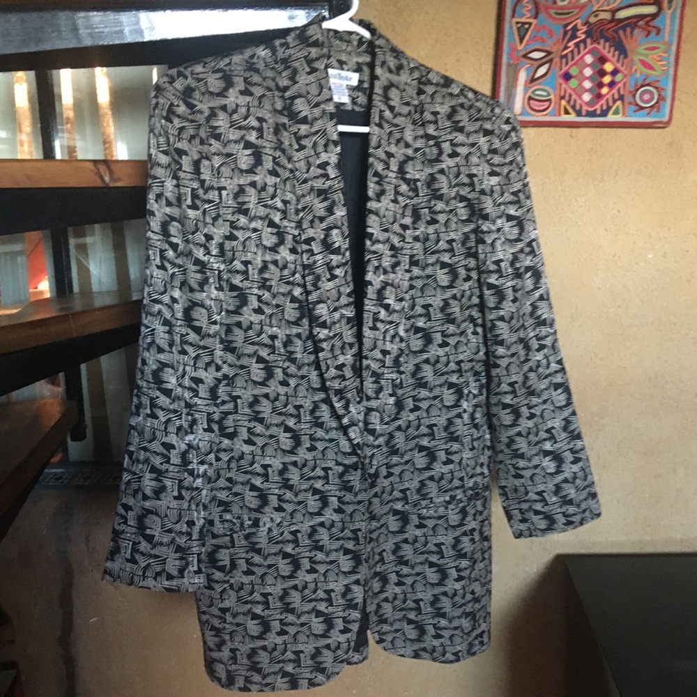 RAD 80s washed silk sport jacket, EUC